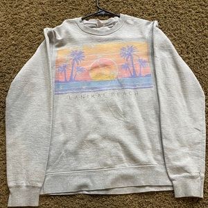 Lanikai Beach Grey Crewneck